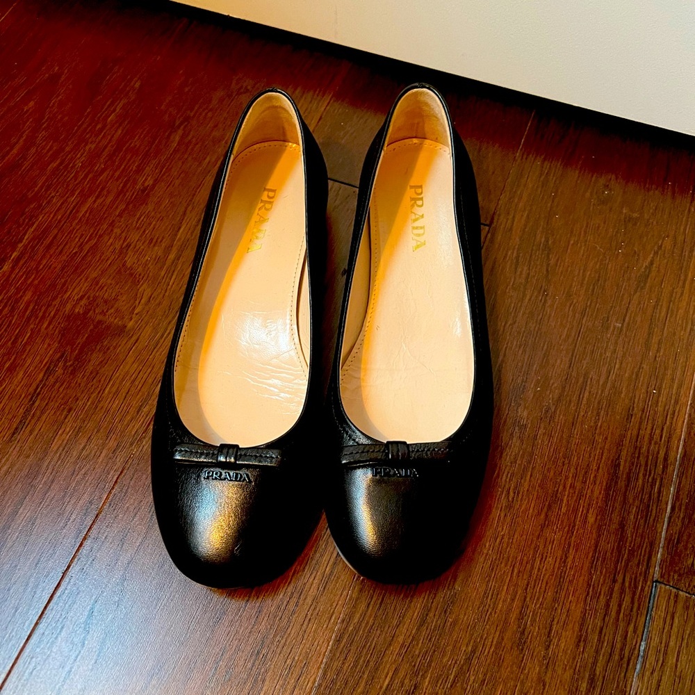 Prada Black Ballet Flats